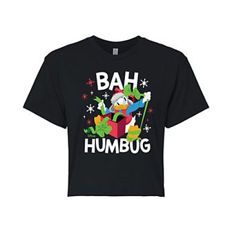 Disney's Donald Duck Juniors' Bah Humbug Cropped Tee
