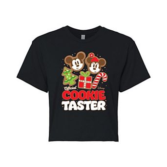 Disney's Mickey & Minnie Mouse Juniors' Official Cookie Taster Cropped Tee
