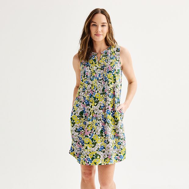 Women's Sonoma Goods For Life® Sleeveless Pintuck Dress