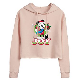 Disney's Mickey Mouse Juniors' Joy Cropped Hoodie