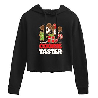 Disney's Mickey & Minnie Mouse Juniors' Cookie Taster Cropped Hoodie
