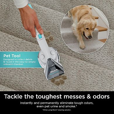 Shark® Stainstriker™ Portable Carpet & Upholstery Cleaner, Spot & Stain Remover, 3 Attachments, Perfect for Pets, Tough Stain Removal, Carpet, Area Rug, Upholstery, Cars & more, Eliminates Odors Instantly Including Pet Urine (PX201)