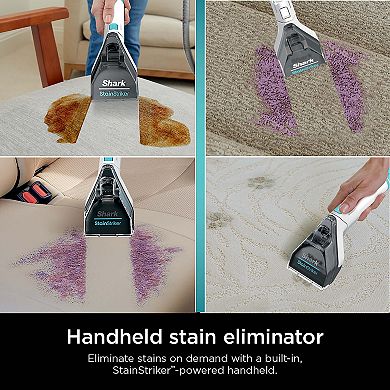 Shark® Stainstriker™ Portable Carpet & Upholstery Cleaner, Spot & Stain Remover, 3 Attachments, Perfect for Pets, Tough Stain Removal, Carpet, Area Rug, Upholstery, Cars & more, Eliminates Odors Instantly Including Pet Urine (PX201)