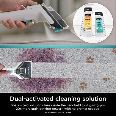 Shark® Stainstriker™ Portable Carpet & Upholstery Cleaner, Spot & Stain Remover, 3 Attachments, Perfect for Pets, Tough Stain Removal, Carpet, Area Rug, Upholstery, Cars & more, Eliminates Odors Instantly Including Pet Urine (PX201)