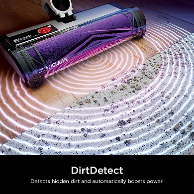 Shark® Detect Pro Cordless Stick Vacuum with 4 Detect Technologies, QuadClean Multi-Surface Brushroll, Up to 40-Minute Runtime, includes 8" Crevice Tool, Deep-Cleaning Vacuum, HEPA Filter, Grey/Beats Brass (IW1111)