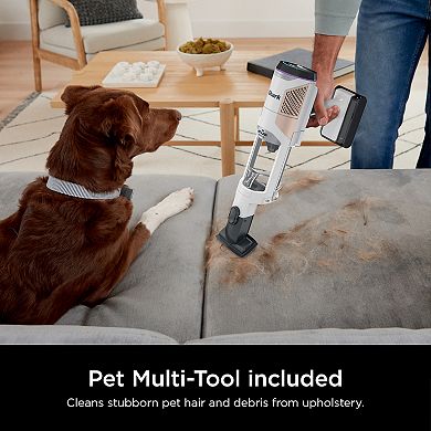 Shark® Detect Pro Auto-Empty System, Cordless Vacuum with 4 Detect Technologies, QuadClean Multi-Surface Brushroll, Up to 60-Minute Runtime, includes 8" Crevice Tool & Pet Multi-Tool, Deep-Cleaning Vacuum, HEPA Filter, White/Beats Brass (IW3511)