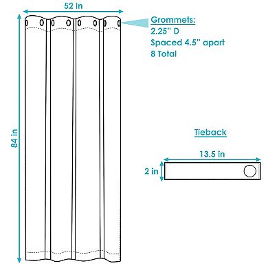 Sunnydaze Room Darkening Curtain Panel - Beige - 52 in x 84 in