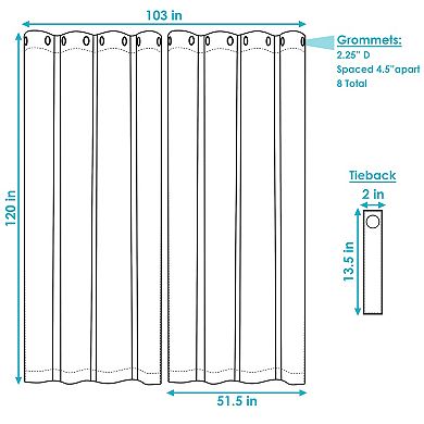 Sunnydaze Room Darkening Curtain Panel - Beige - 52 in x 120 in