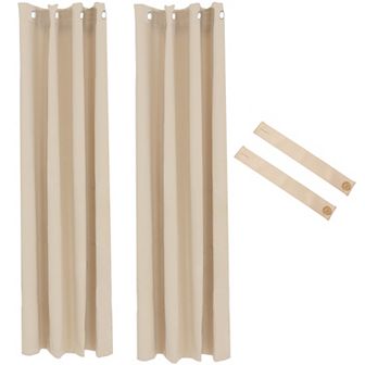 Sunnydaze Room Darkening Curtain Panel - Beige - 52 in x 84 in