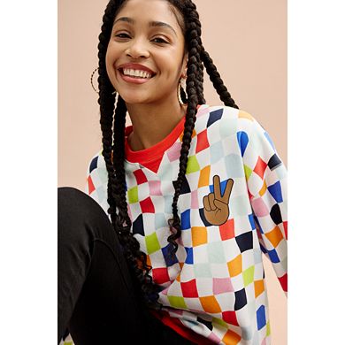Women's Sonoma Community™ Black History Month Warped Check Crew Sweatshirt