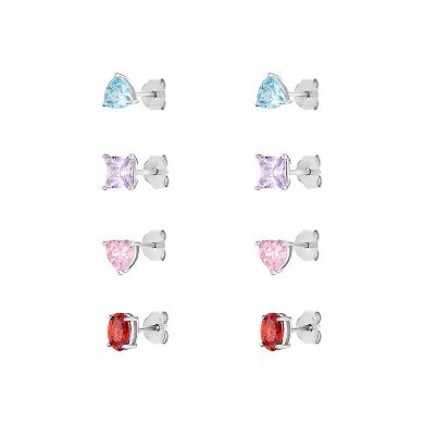 PRIMROSE Cubic Zirconia Stud Earring Set