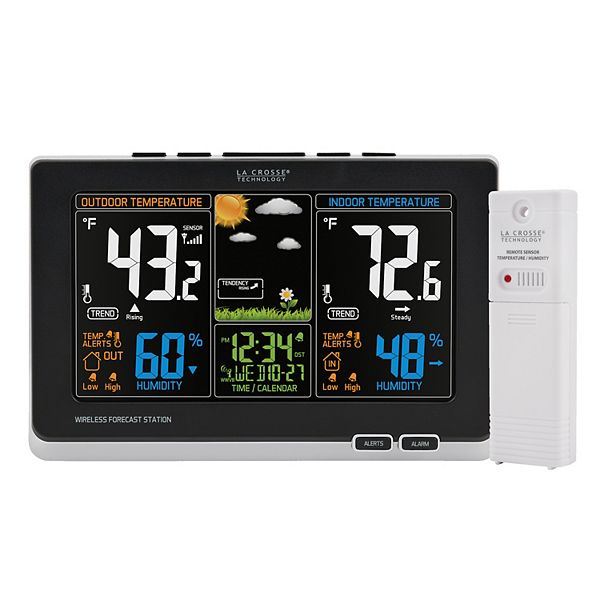 La Crosse Technology Indoor Temp and Humidity Station - Displays Temperature,  Humidity, Calendar - AAA Batteries - Digital Weather Station in the Digital  Weather Stations department at