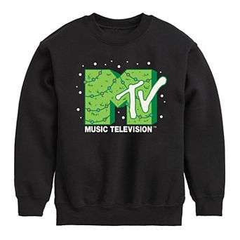 Boys 8-20 MTV Christmas Tree Crew Fleece Sweatshirt