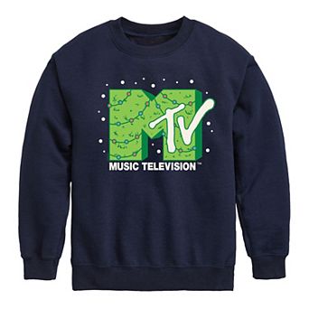 Boys 8-20 MTV Christmas Tree Crew Fleece Sweatshirt
