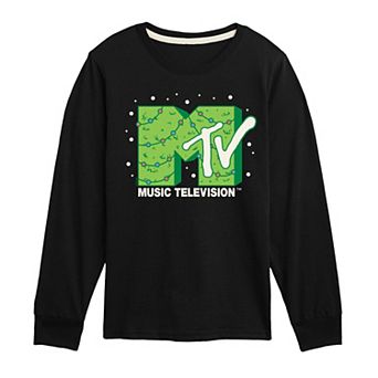 Boys 8-20 MTV Christmas Tree Long Sleeve Graphic Tee