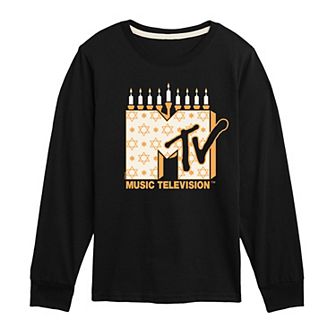 Boys 8-20 MTV Hanukkah Long Sleeve Graphic Tee