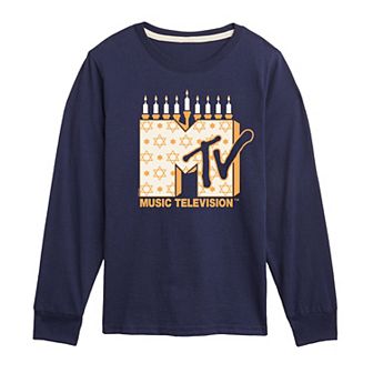 Boys 8-20 MTV Hanukkah Long Sleeve Graphic Tee