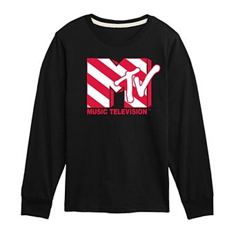 Boys 8-20 MTV Candy Cane Long Sleeve Graphic Tee