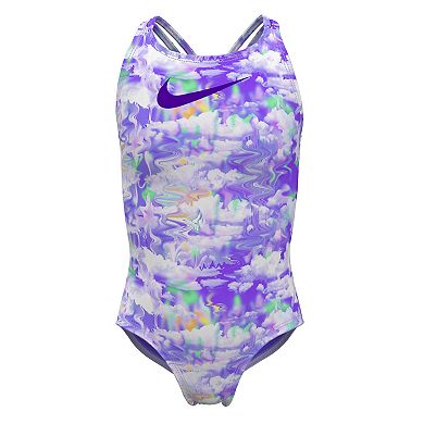 Girls Nike Dream Clouds Spiderback One-Piece Swimsuit