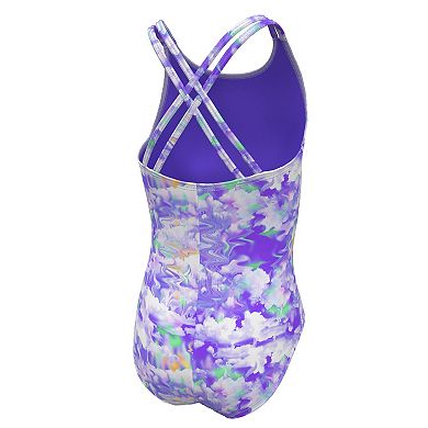 Girls Nike Dream Clouds Spiderback One-Piece Swimsuit