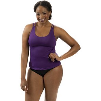 Women's Dolfin Deep Scoop Neck Tankini Top