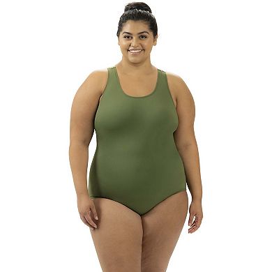 Women's Dolfin Solid Conservative One-Piece Swimsuit
