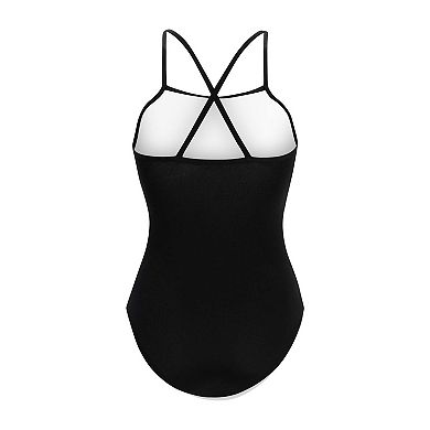 Women's Dolfin Color Block Criss Cross Straps One-Piece Swimsuit