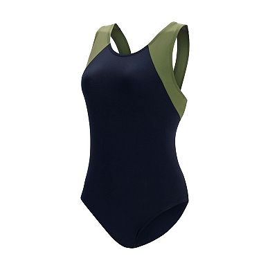 Women's Dolfin Color Block Moderate One-Piece Swimsuit