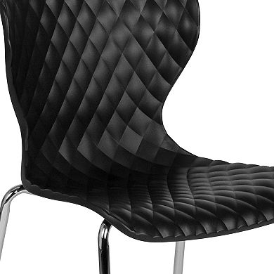 Flash Furniture Lowell Contemporary Design Orange Plastic Stack Chair
