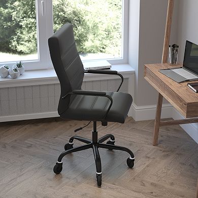 Flash Furniture Whitney High Back White LeatherSoft Executive Swivel Office Chair