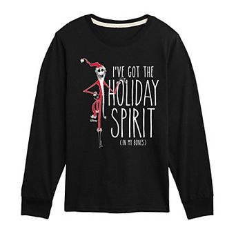 Disney's Nightmare Before Christmas Boys 8-20 in My Bones Long Sleeve Graphic Tee