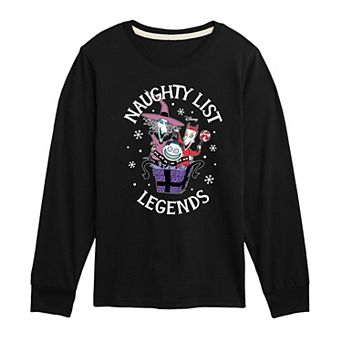 Disney's Nightmare Before Christmas Boys 8-20 Naughty List Long Sleeve Graphic Tee