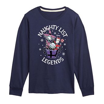 Disney's Nightmare Before Christmas Boys 8-20 Naughty List Long Sleeve Graphic Tee