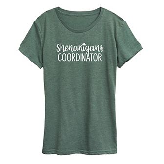 Women's St. Patrick's Day "Shenanigans Coordinator" Graphic Tee