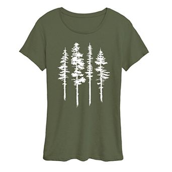 Women's Abstract Trees Graphic Tee