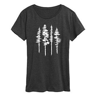 Women's Abstract Trees Graphic Tee