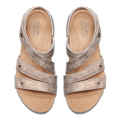 Clarks Calenne Clara Women's Leather Wedge Sandals