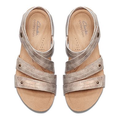 Clarks Calenne Clara Women's Leather Wedge Sandals
