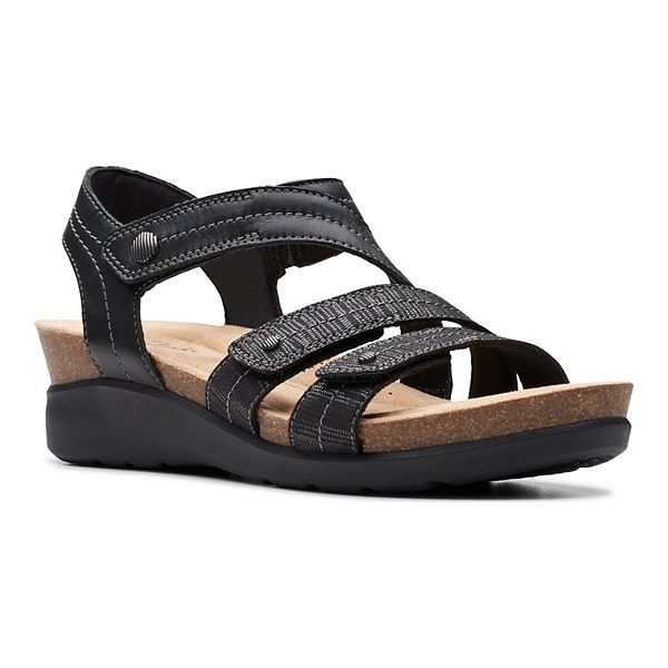 Clarks® Calenne Clara Women's Leather Wedge Sandals