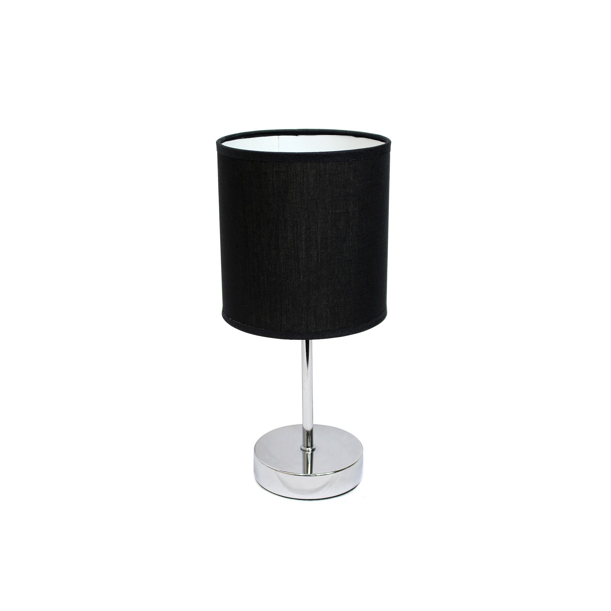 Creekwood Home Petite Metal Stick Lamp, Nickel And Black