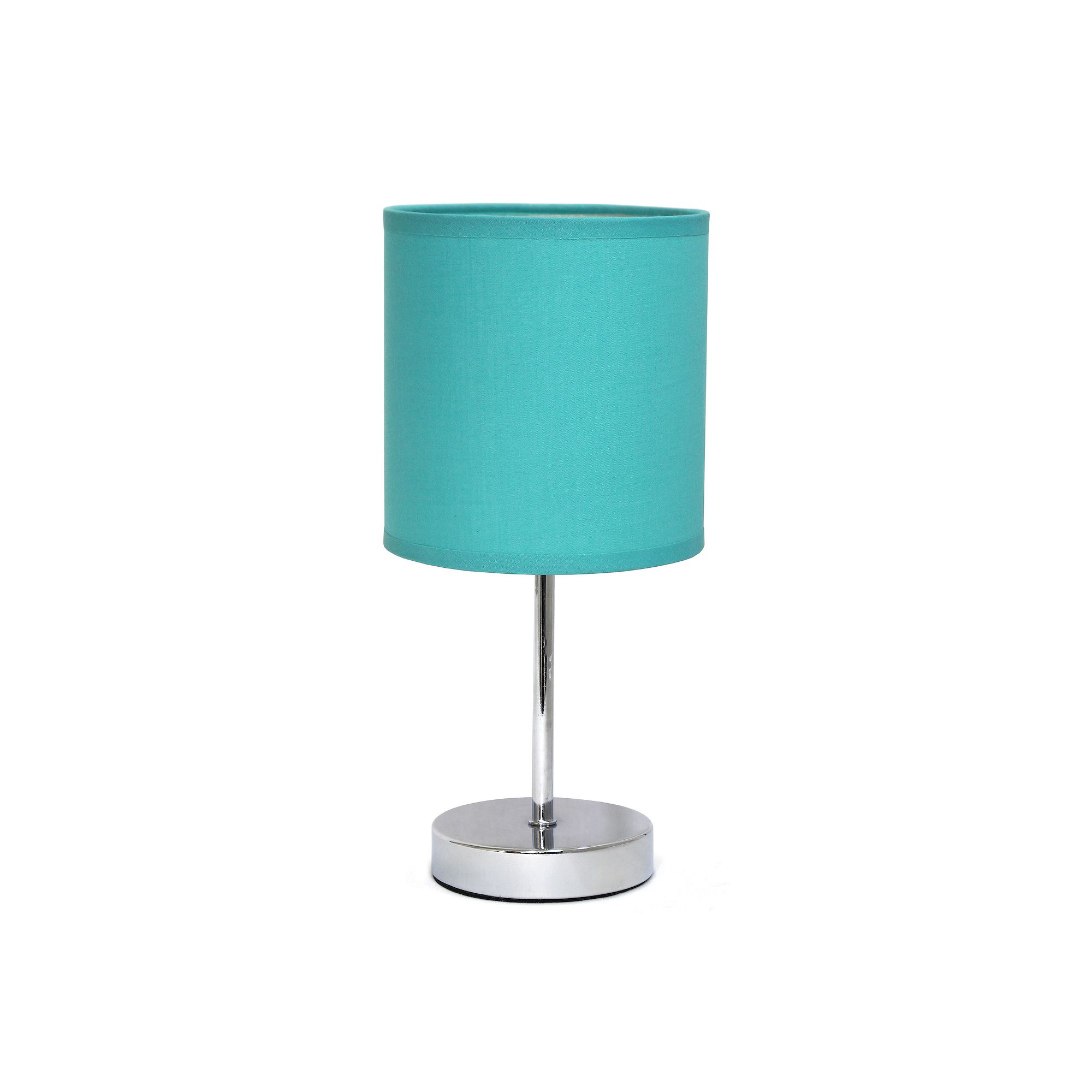 Creekwood Home Petite Metal Stick Lamp, Nickel And Blue
