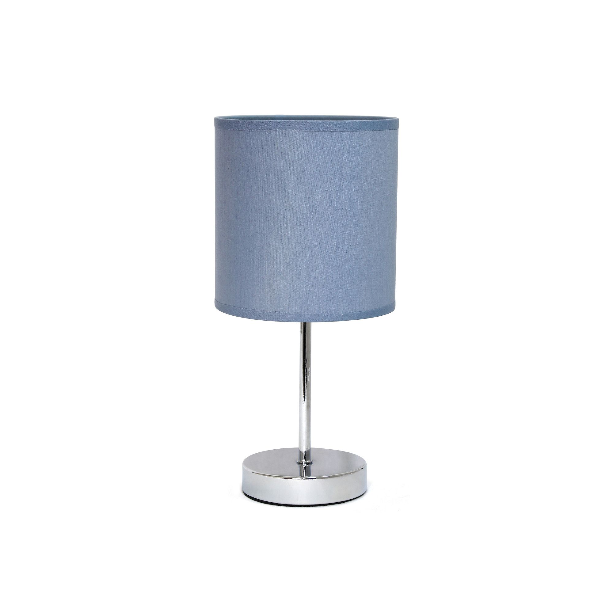 Creekwood Home Petite Metal Stick Lamp, Nickel And Purple
