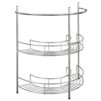 Lavish Home 2-Shelf Compact Pedestal Sink Organizer