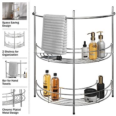 Lavish Home 2-Shelf Compact Pedestal Sink Organizer
