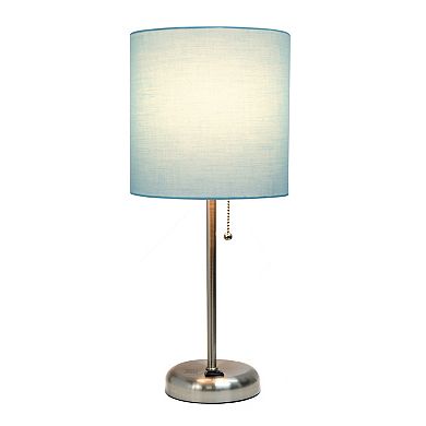 Creekwood Home Metal Table Lamp with Power Outlet Base