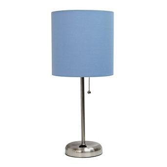 Creekwood Home Metal Table Lamp with Power Outlet Base