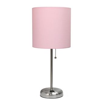 Creekwood Home Metal Table Lamp with Power Outlet Base