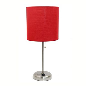 Creekwood Home Metal Table Lamp with Power Outlet Base