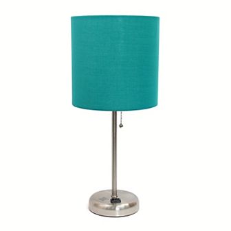 Creekwood Home Metal Table Lamp with Power Outlet Base