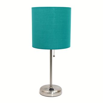 Creekwood Home Metal Table Lamp with Power Outlet Base